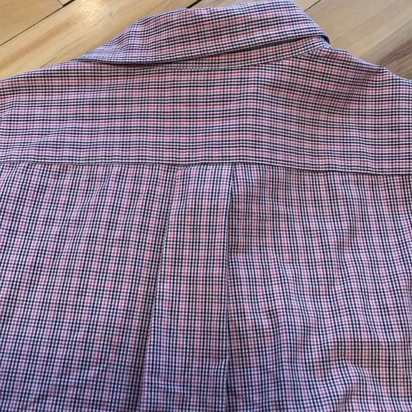 J. Crew multi color small check button shirt, Lg - Picture 5 of 5